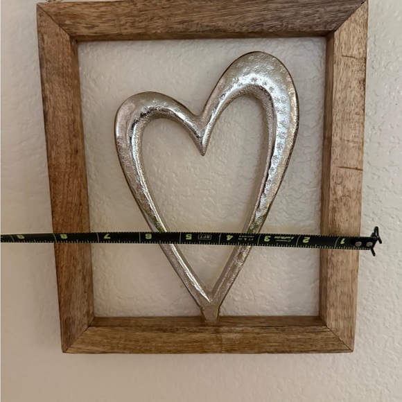 Wooden Frame with Silver Heart Wall Decor - Picture 4 of 5